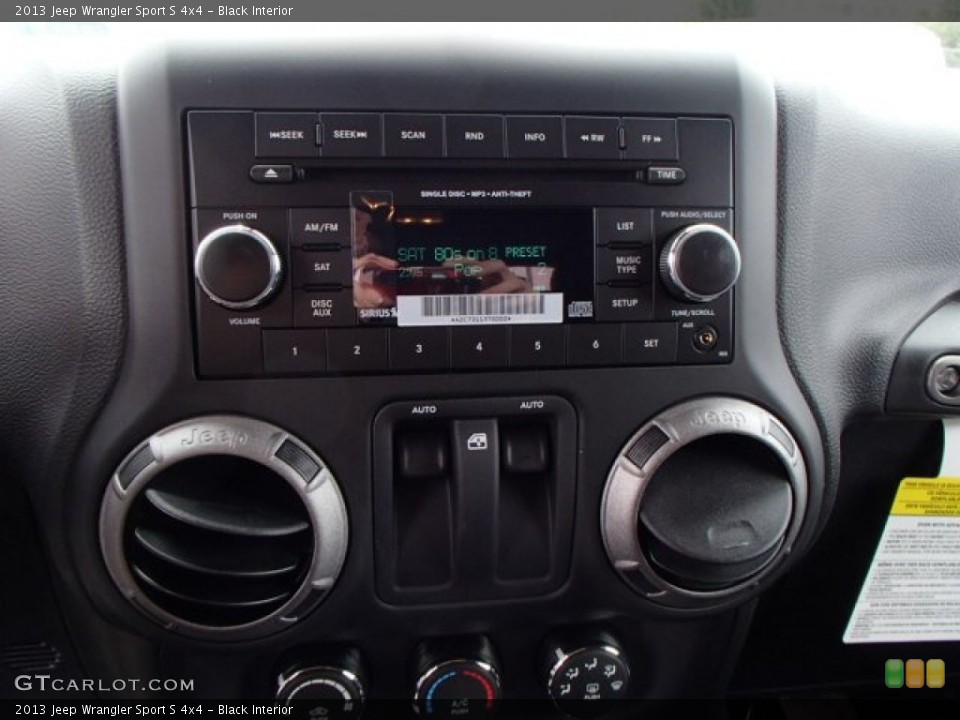 Black Interior Controls for the 2013 Jeep Wrangler Sport S 4x4 #79852221