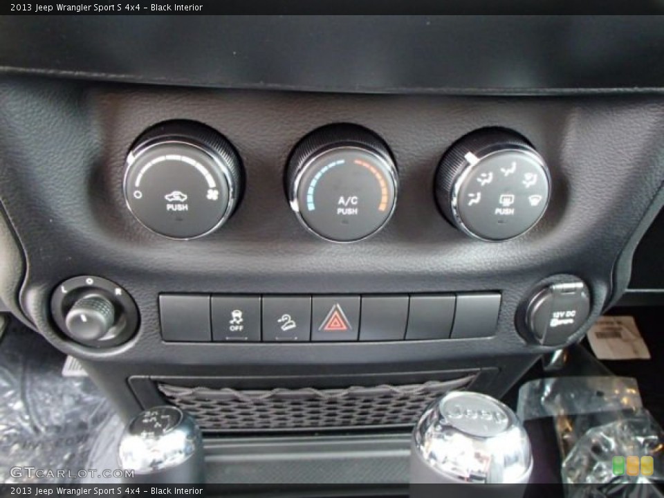 Black Interior Controls for the 2013 Jeep Wrangler Sport S 4x4 #79852255