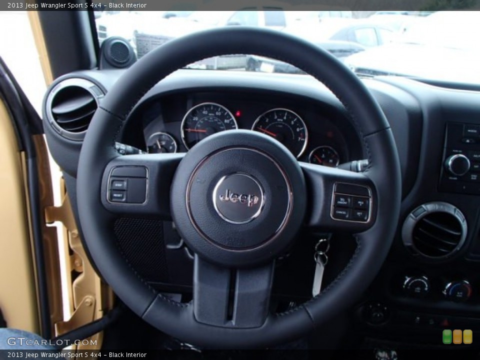 Black Interior Steering Wheel for the 2013 Jeep Wrangler Sport S 4x4 #79852285