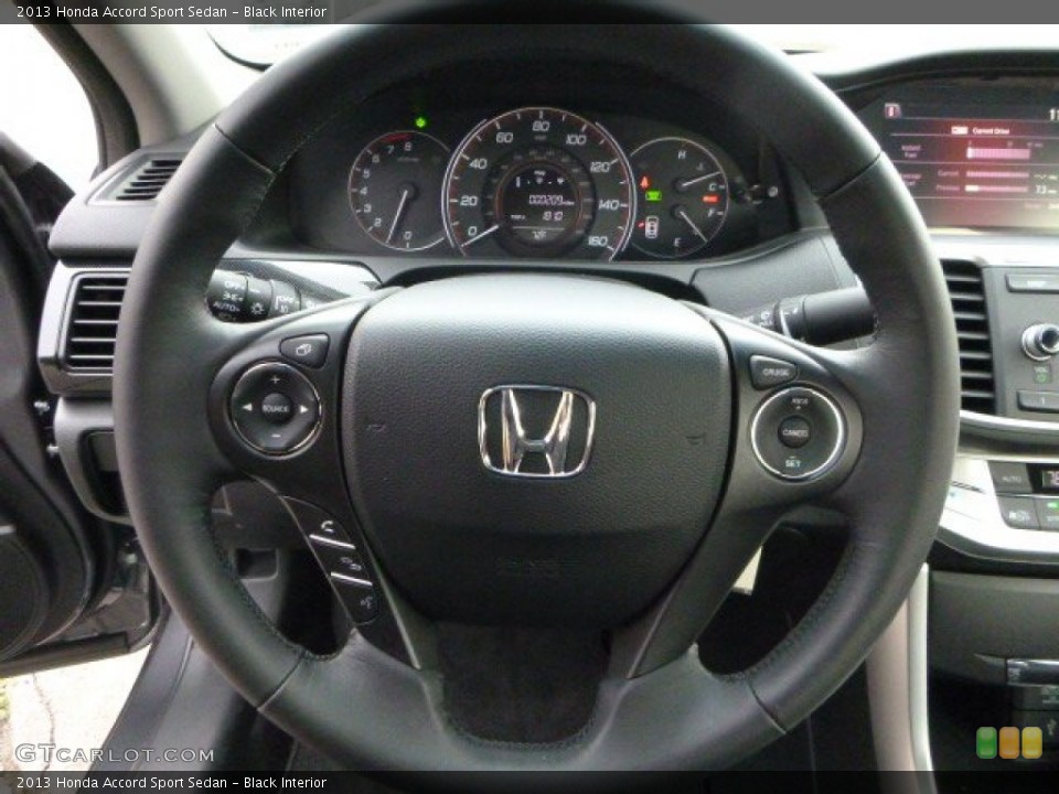 Black Interior Steering Wheel for the 2013 Honda Accord Sport Sedan #79852803