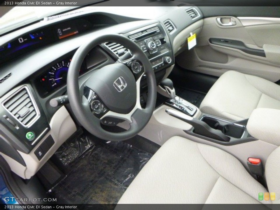 Gray Interior Prime Interior for the 2013 Honda Civic EX Sedan #79854038