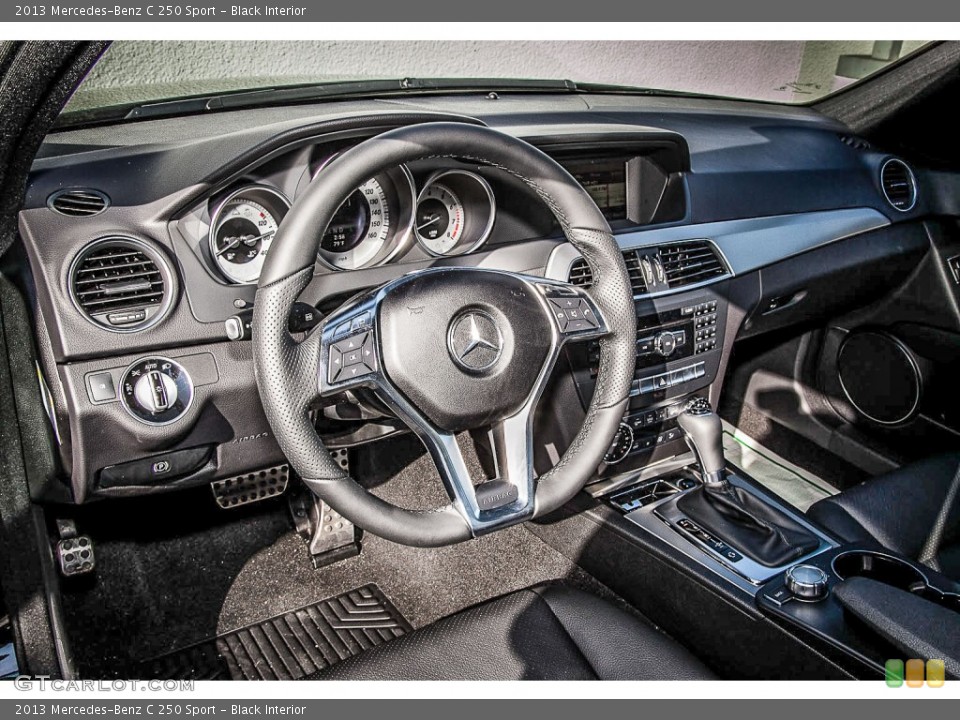 Black Interior Dashboard for the 2013 Mercedes-Benz C 250 Sport #79854586