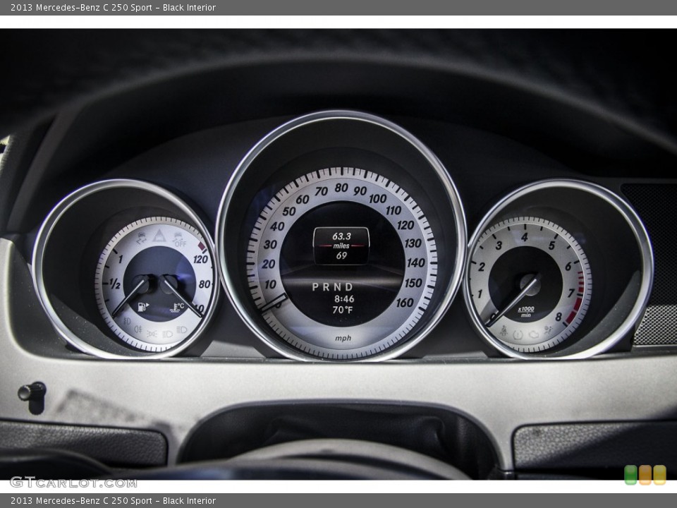 Black Interior Gauges for the 2013 Mercedes-Benz C 250 Sport #79854616