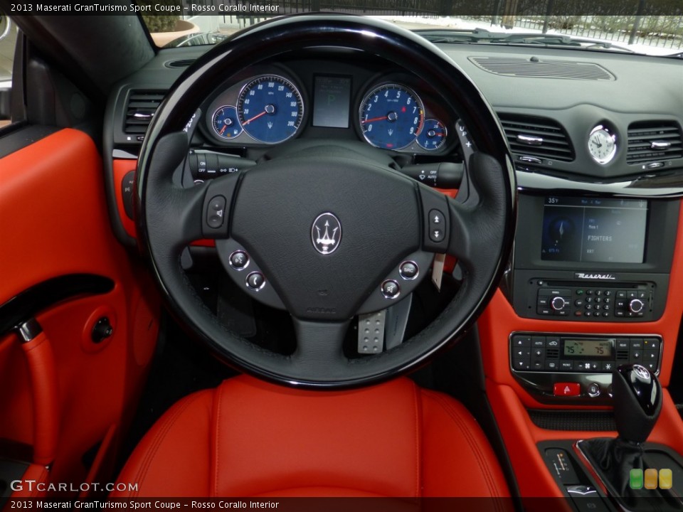 Rosso Corallo Interior Steering Wheel for the 2013 Maserati GranTurismo Sport Coupe #79856271