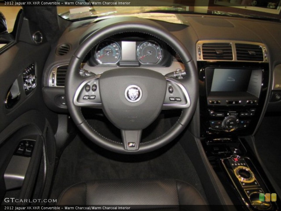Warm Charcoal/Warm Charcoal Interior Steering Wheel for the 2012 Jaguar XK XKR Convertible #79856728
