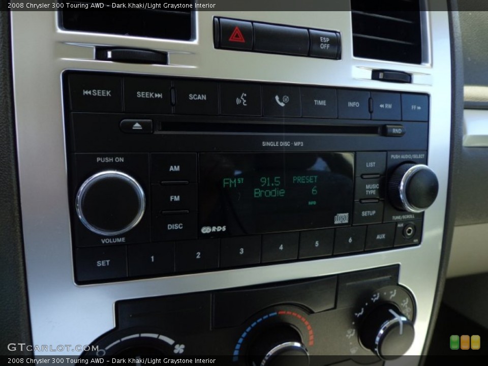 Dark Khaki/Light Graystone Interior Audio System for the 2008 Chrysler 300 Touring AWD #79859461
