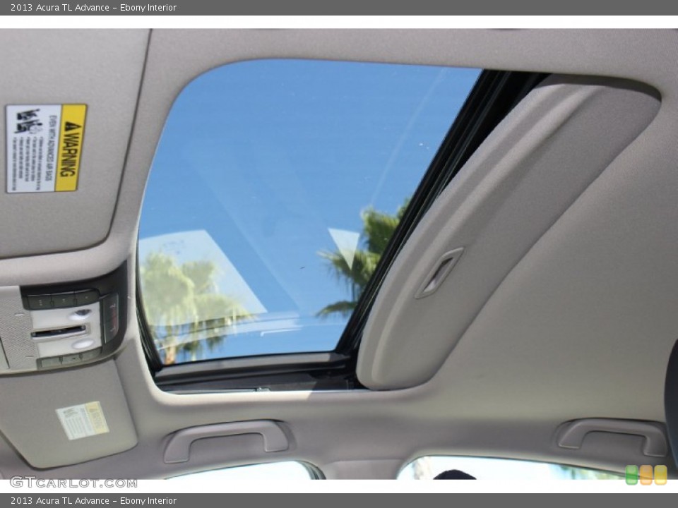 Ebony Interior Sunroof for the 2013 Acura TL Advance #79859539
