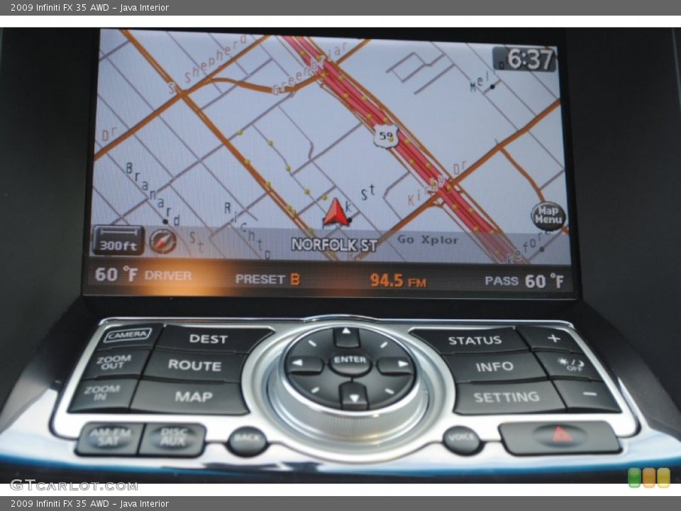 Java Interior Navigation for the 2009 Infiniti FX 35 AWD #79860853