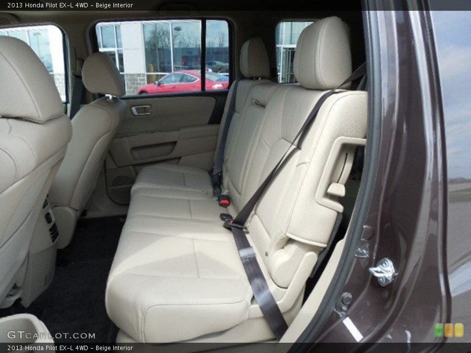Beige Interior Rear Seat for the 2013 Honda Pilot EX-L 4WD #79862186
