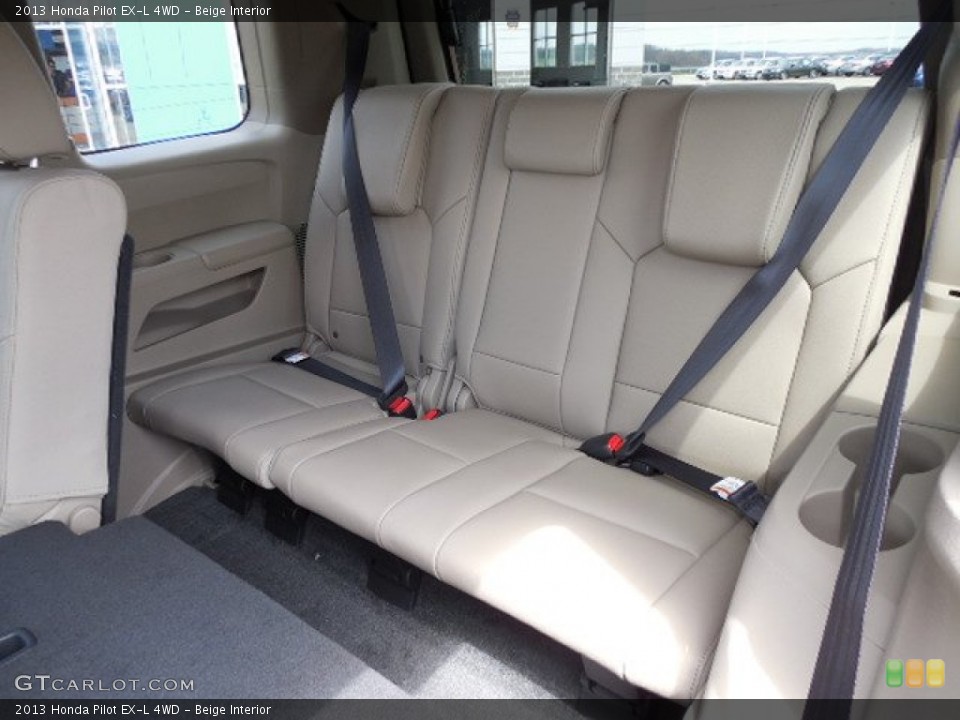Beige Interior Rear Seat for the 2013 Honda Pilot EX-L 4WD #79862242