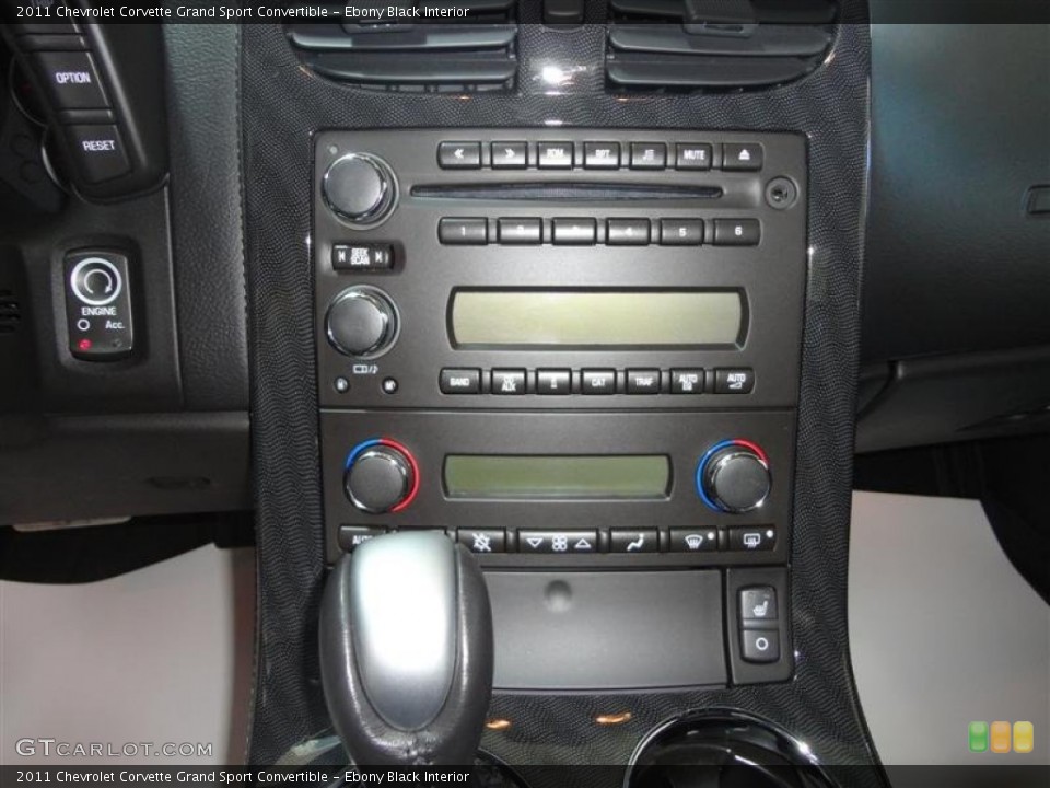 Ebony Black Interior Controls for the 2011 Chevrolet Corvette Grand Sport Convertible #79863880