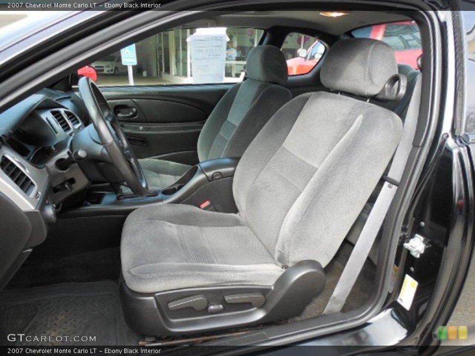 Ebony Black Interior Front Seat for the 2007 Chevrolet Monte Carlo LT #79864306