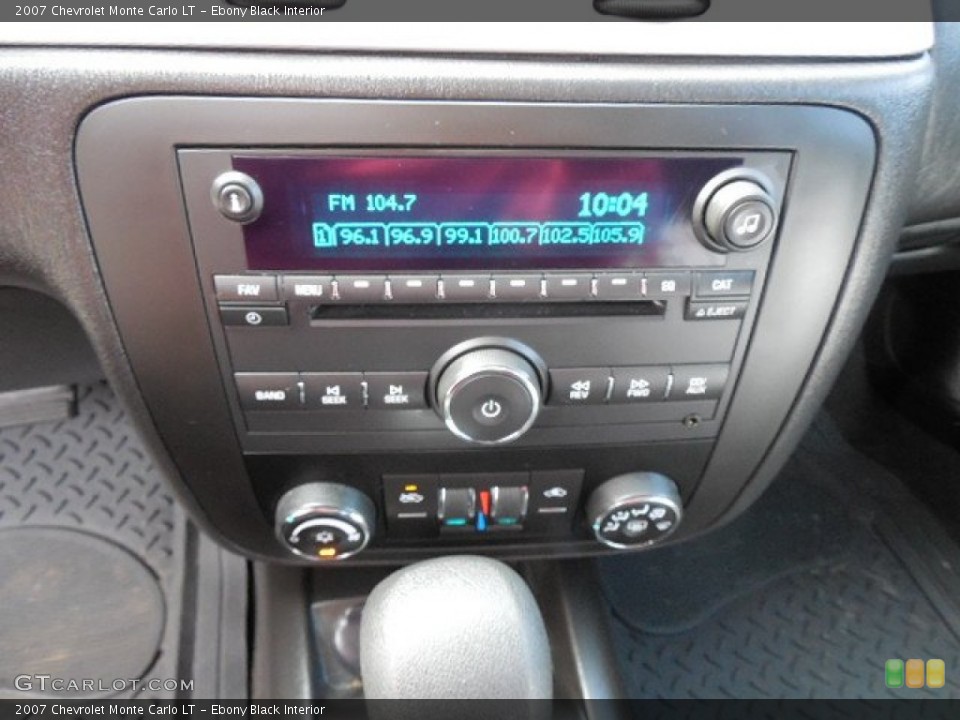 Ebony Black Interior Controls for the 2007 Chevrolet Monte Carlo LT #79864345