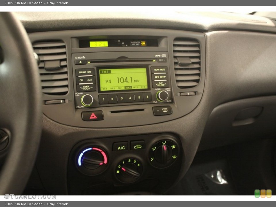 Gray Interior Controls for the 2009 Kia Rio LX Sedan #79866712