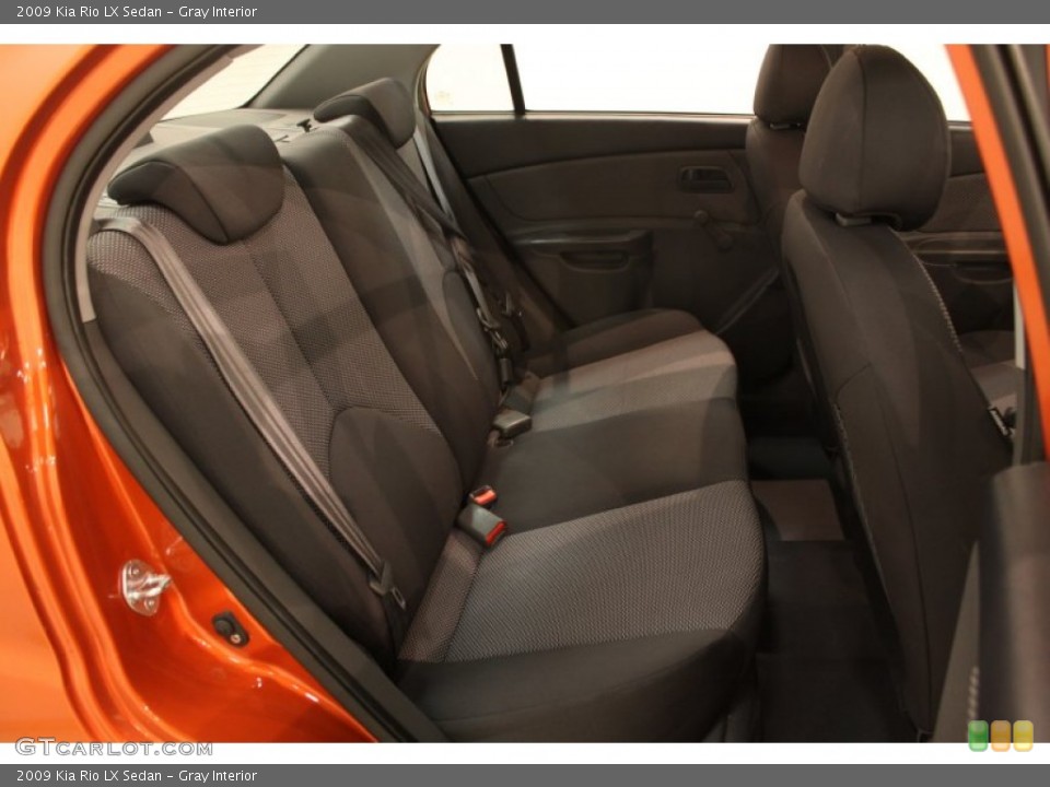 Gray Interior Rear Seat for the 2009 Kia Rio LX Sedan #79866766