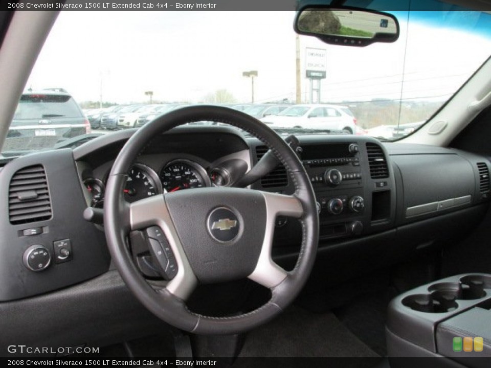Ebony Interior Dashboard for the 2008 Chevrolet Silverado 1500 LT Extended Cab 4x4 #79870912