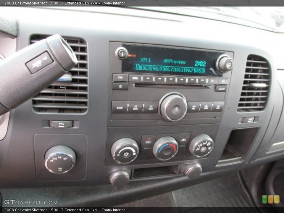 Ebony Interior Controls for the 2008 Chevrolet Silverado 1500 LT Extended Cab 4x4 #79870942