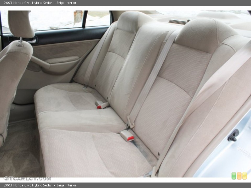 Beige Interior Rear Seat for the 2003 Honda Civic Hybrid Sedan #79871605