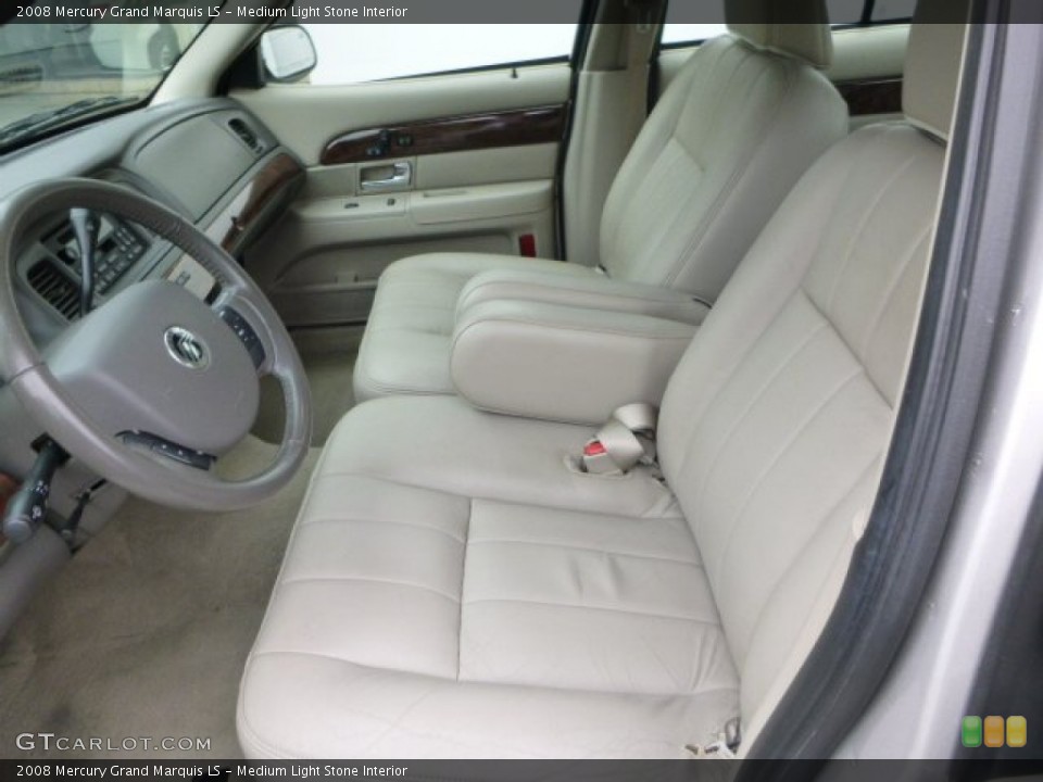 Medium Light Stone Interior Front Seat for the 2008 Mercury Grand Marquis LS #79875427