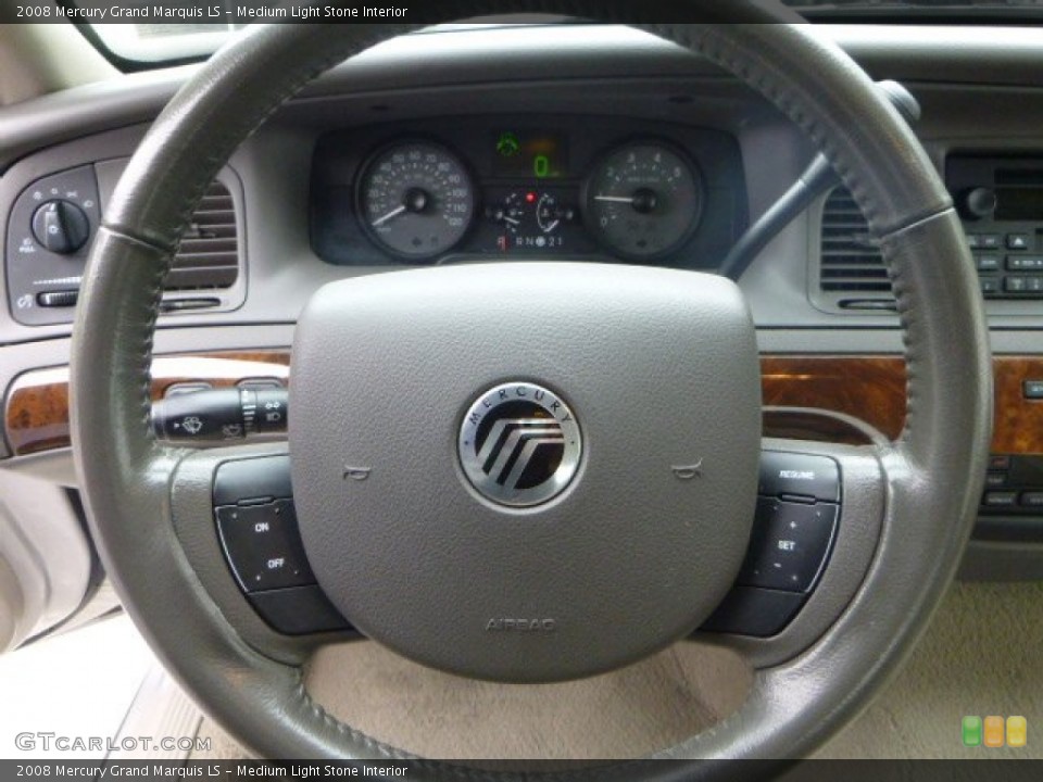 Medium Light Stone Interior Steering Wheel for the 2008 Mercury Grand Marquis LS #79875534