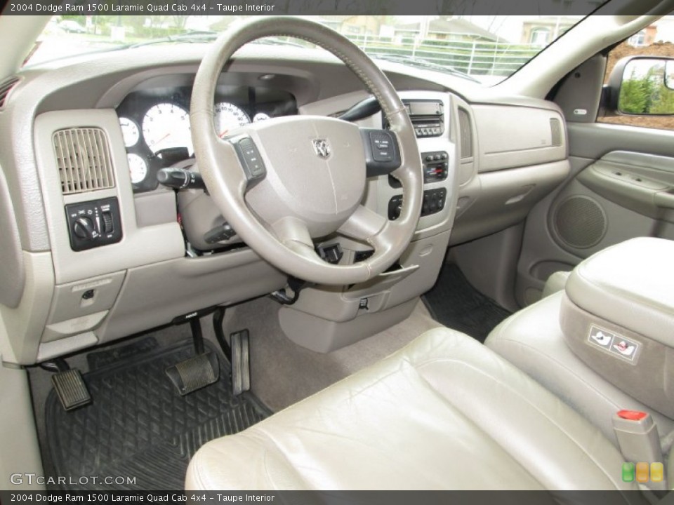 Taupe Interior Prime Interior for the 2004 Dodge Ram 1500 Laramie Quad Cab 4x4 #79875972