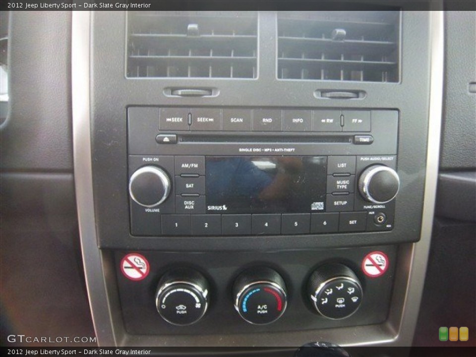 Dark Slate Gray Interior Controls for the 2012 Jeep Liberty Sport #79876359