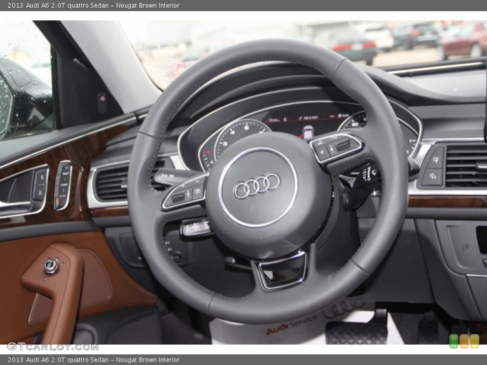 Nougat Brown Interior Steering Wheel for the 2013 Audi A6 2.0T quattro Sedan #79877440