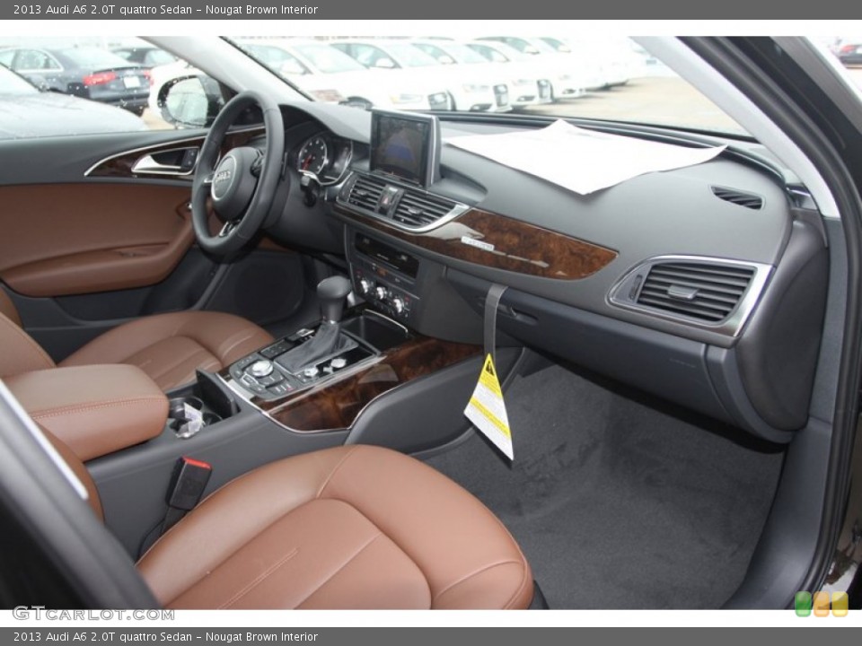 Nougat Brown Interior Dashboard for the 2013 Audi A6 2.0T quattro Sedan #79877508