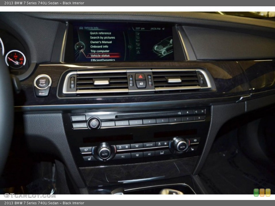 Black Interior Controls for the 2013 BMW 7 Series 740Li Sedan #79883588