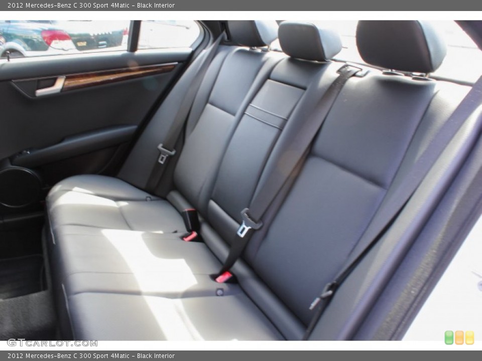 Black Interior Rear Seat for the 2012 Mercedes-Benz C 300 Sport 4Matic #79883964