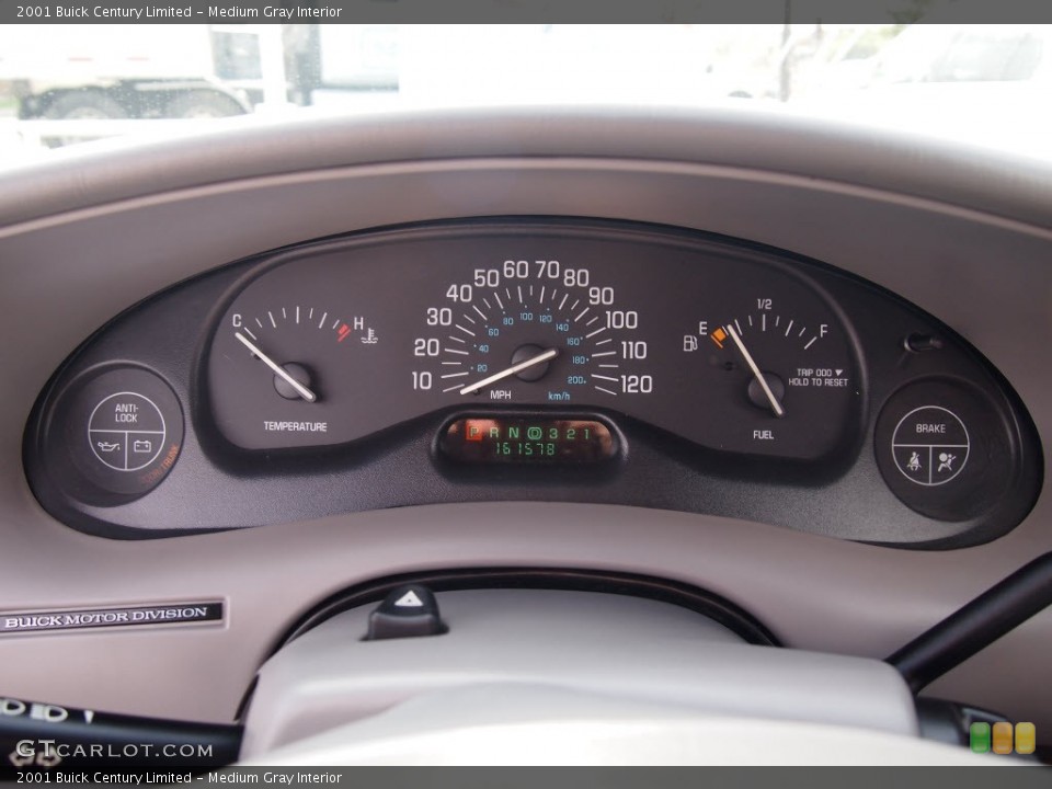 Medium Gray Interior Gauges for the 2001 Buick Century Limited #79886352