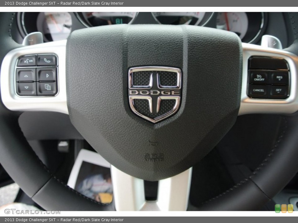 Radar Red/Dark Slate Gray Interior Steering Wheel for the 2013 Dodge Challenger SXT #79891161
