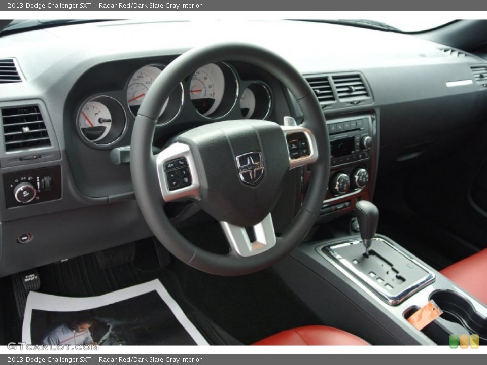 Radar Red/Dark Slate Gray Interior Dashboard for the 2013 Dodge Challenger SXT #79891335