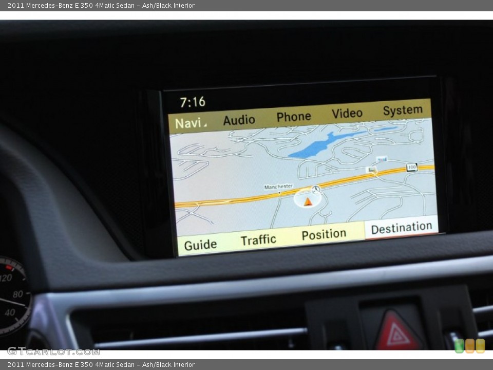 Ash/Black Interior Navigation for the 2011 Mercedes-Benz E 350 4Matic Sedan #79894246