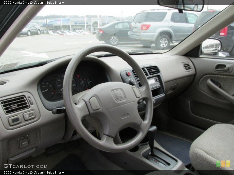Beige Interior Dashboard for the 2000 Honda Civic LX Sedan #79894958