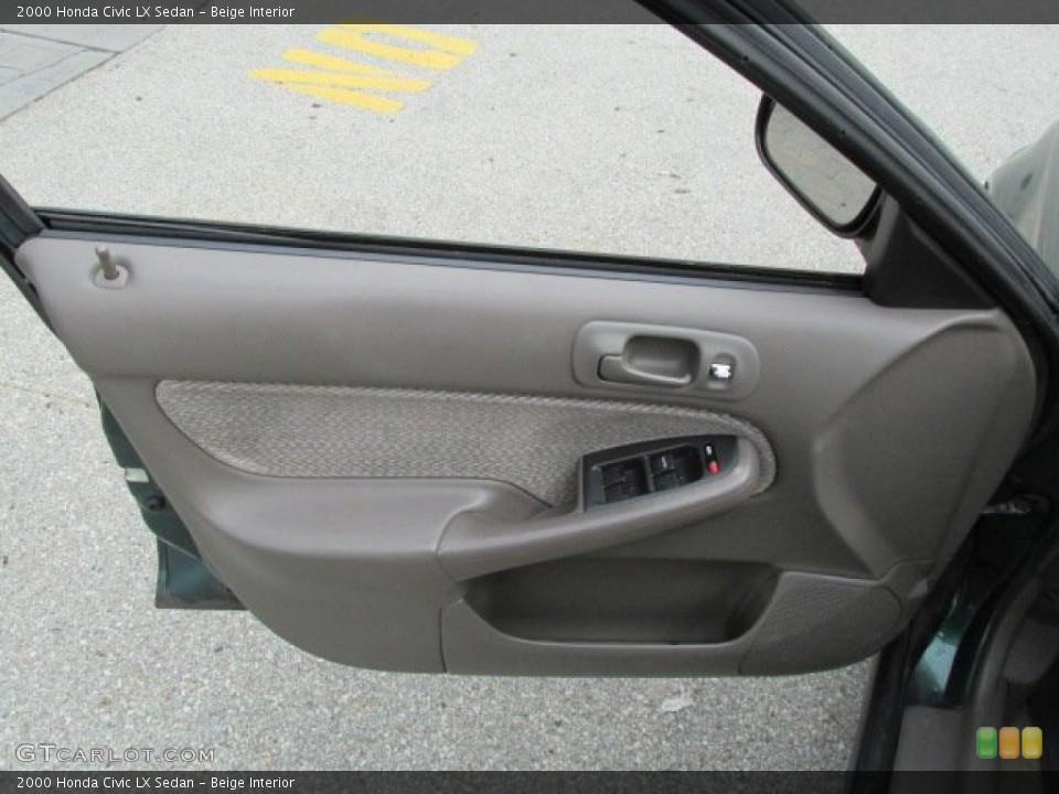 Beige Interior Door Panel for the 2000 Honda Civic LX Sedan #79895004