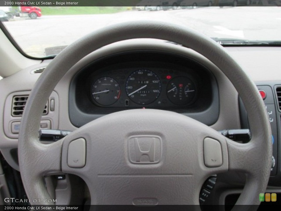 Beige Interior Steering Wheel for the 2000 Honda Civic LX Sedan #79895084