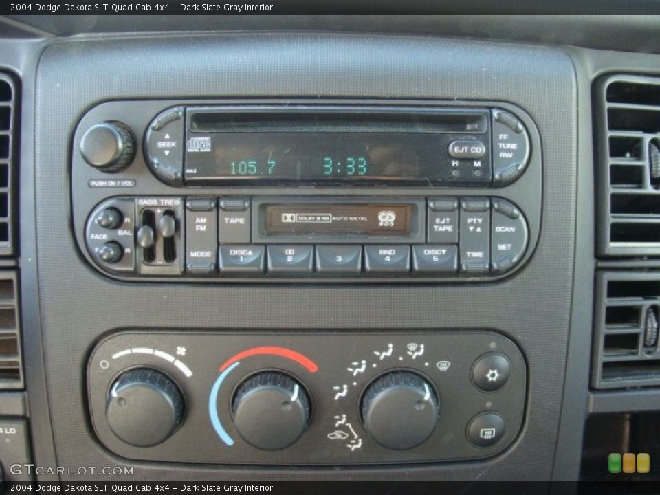 Dark Slate Gray Interior Controls for the 2004 Dodge Dakota SLT Quad Cab 4x4 #79895703