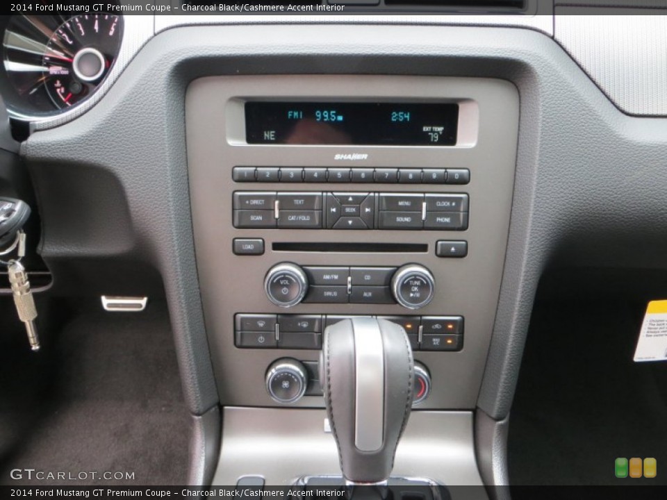 Charcoal Black/Cashmere Accent Interior Controls for the 2014 Ford Mustang GT Premium Coupe #79897209