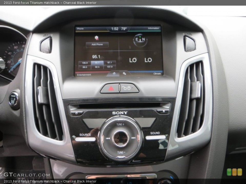 Charcoal Black Interior Controls for the 2013 Ford Focus Titanium Hatchback #79899912