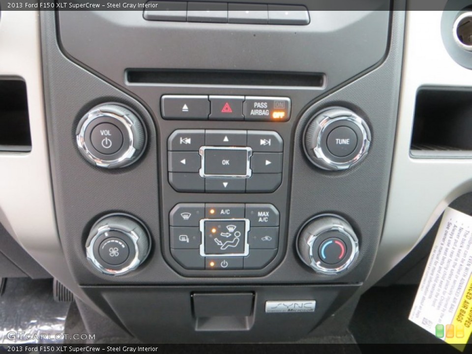 Steel Gray Interior Controls for the 2013 Ford F150 XLT SuperCrew #79901356