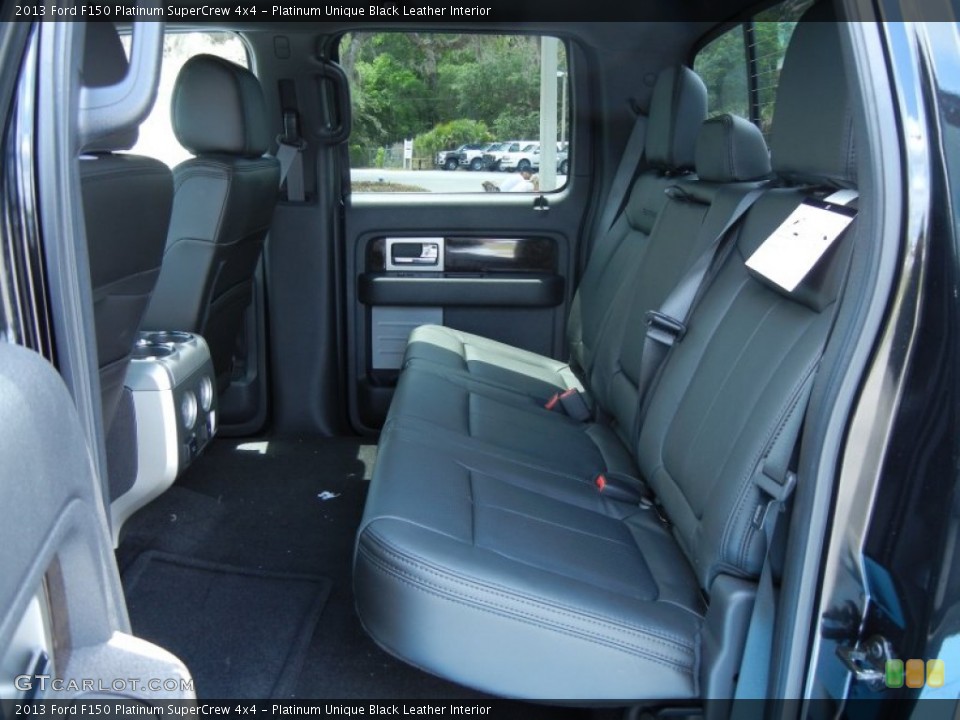 Platinum Unique Black Leather Interior Rear Seat for the 2013 Ford F150 Platinum SuperCrew 4x4 #79902681