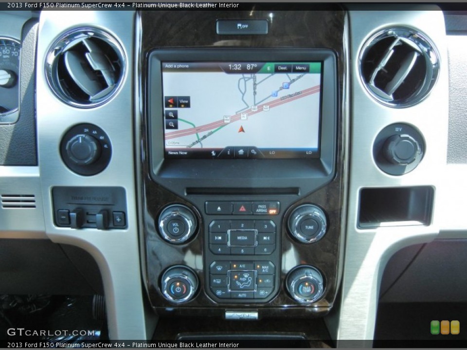 Platinum Unique Black Leather Interior Controls for the 2013 Ford F150 Platinum SuperCrew 4x4 #79902762
