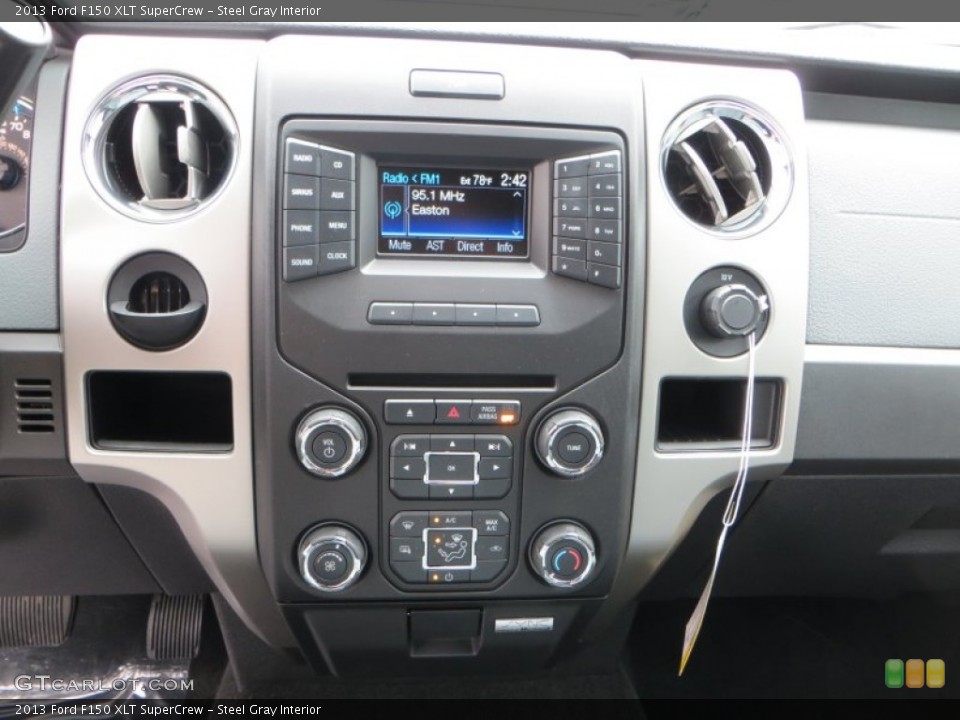 Steel Gray Interior Controls for the 2013 Ford F150 XLT SuperCrew #79904299