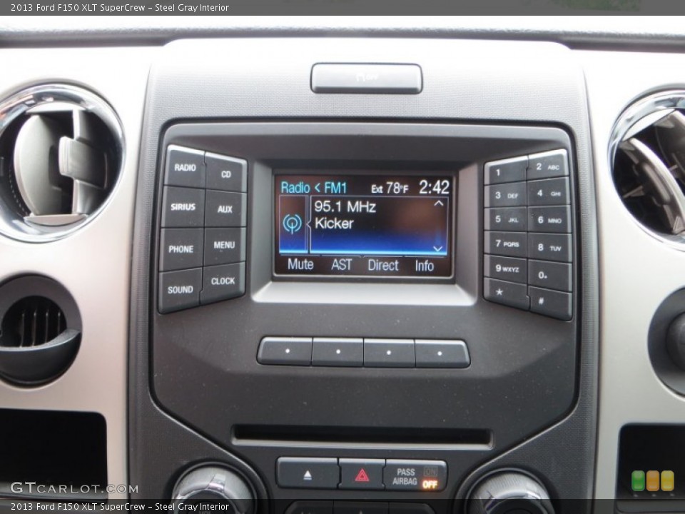 Steel Gray Interior Controls for the 2013 Ford F150 XLT SuperCrew #79904323