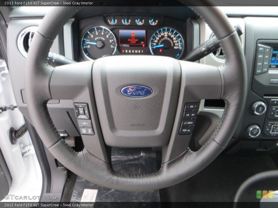 Steel Gray Interior Steering Wheel for the 2013 Ford F150 XLT SuperCrew #79904364