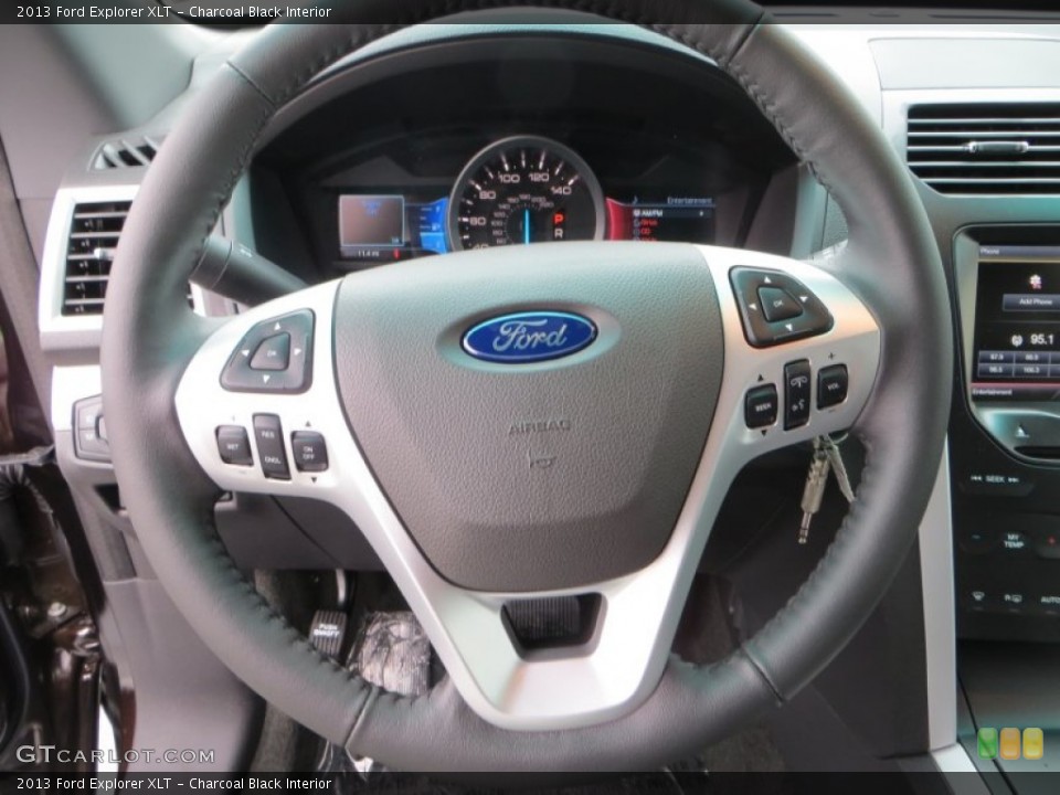 Charcoal Black Interior Steering Wheel for the 2013 Ford Explorer XLT #79906317