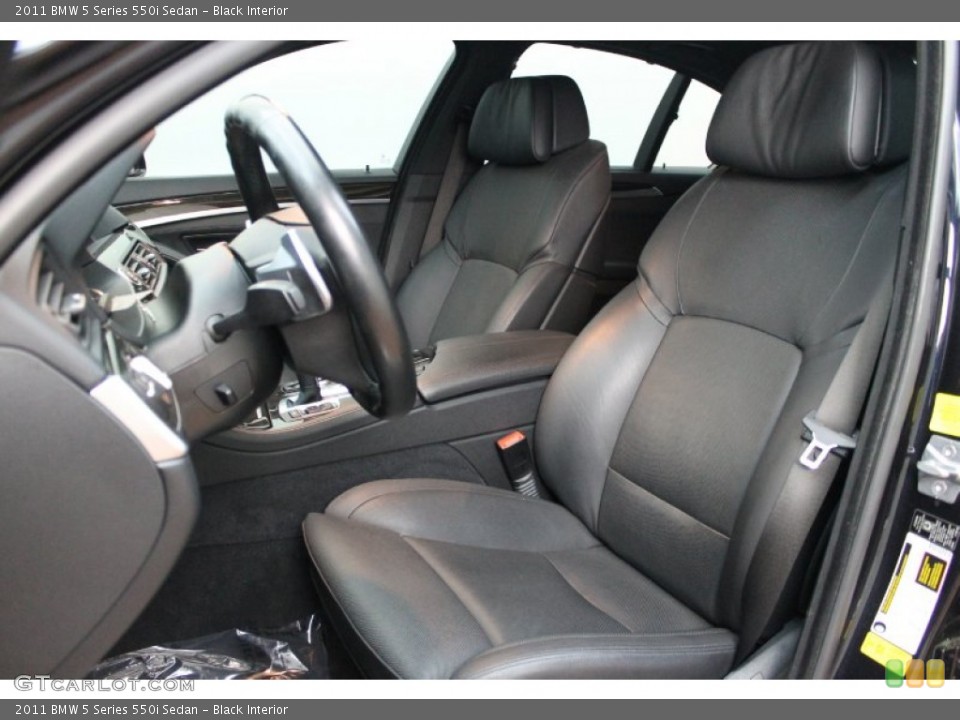 Black Interior Front Seat for the 2011 BMW 5 Series 550i Sedan #79906845
