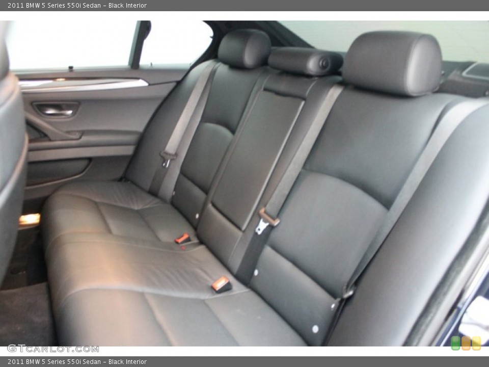 Black Interior Rear Seat for the 2011 BMW 5 Series 550i Sedan #79906881