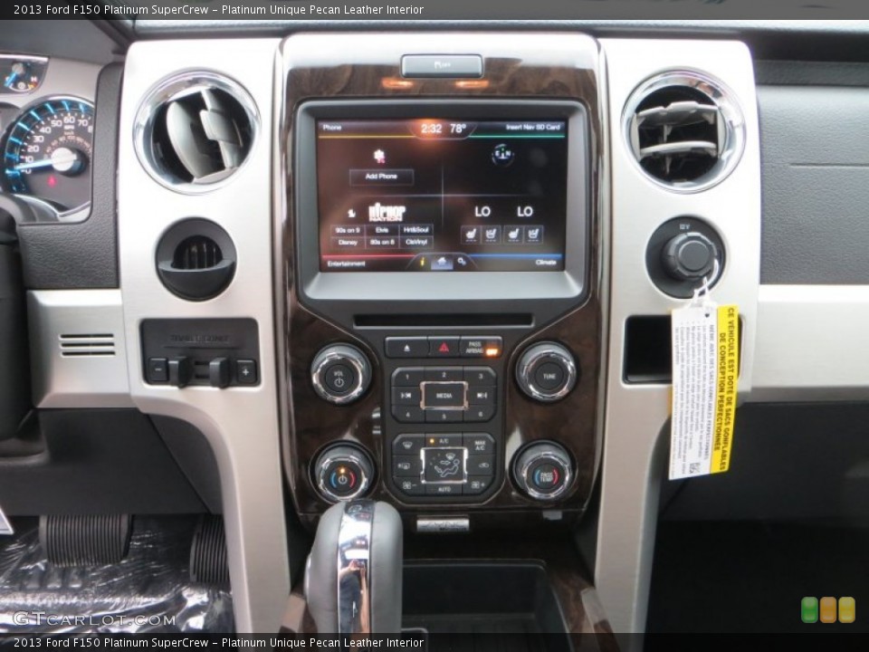 Platinum Unique Pecan Leather Interior Controls for the 2013 Ford F150 Platinum SuperCrew #79907013
